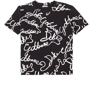 Dolce & Gabbana All Over Logo T-shirt Svart 12 år