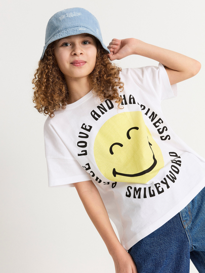 T-shirt med Smileyworld-tryck