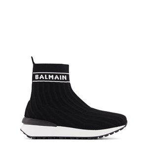 Balmain Logo Sock Sneakers Svarta 38 (UK 5)
