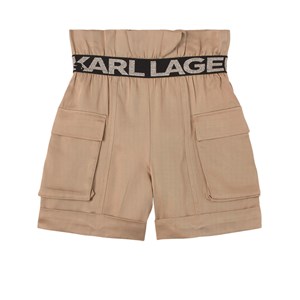 Karl Lagerfeld Kids Logo Shorts Khaki 6 år