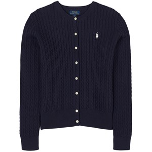 Ralph Lauren PP Logo Kabelstickad Kofta Marinblå 14-16 years