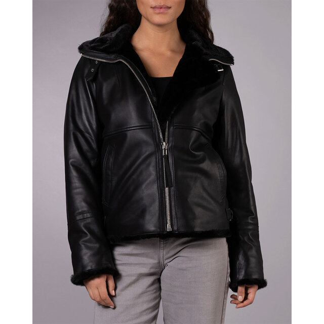 Alice Leather Bomber Jacket