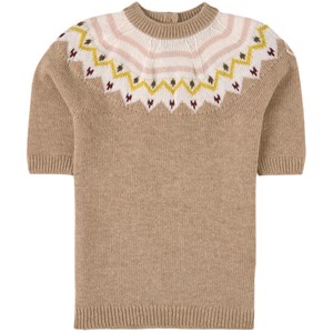 Moncler Stickad Klänning Beige 9-12 mån