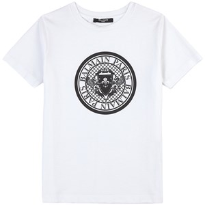 Balmain White Logo T-Shirt 4 år