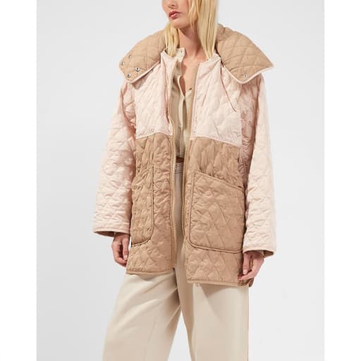 Aris Pink Sustainable Quilted Coat Coats