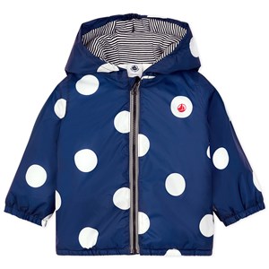 Petit Bateau Prickig Fodrad Vindjacka marinblå 12 mån