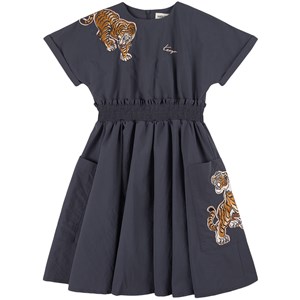 Kenzo Tiger Logo Klänning Charcoal 12 år