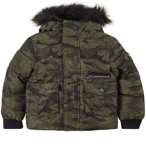 IKKS Camo Vadderad Jacka Khaki 4 år