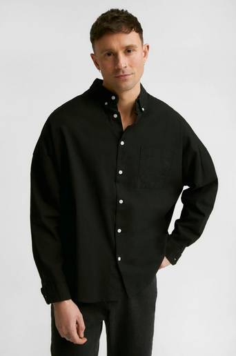 William Baxter Skjorta Boxy Linen Shirt Svart