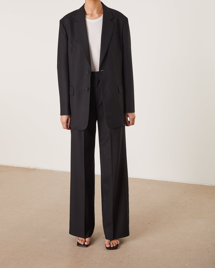 Filippa K Byxor Darcey Wool Svart 32