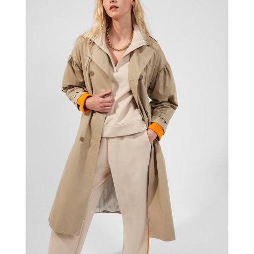 Anai Cotton Grey Trench Coat Coats