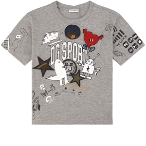 Dolce & Gabbana Graphic Print T-shirt Grå 4 år