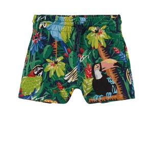 Kenzo Navy and Green Pattern Bermuda Shorts 12 mån