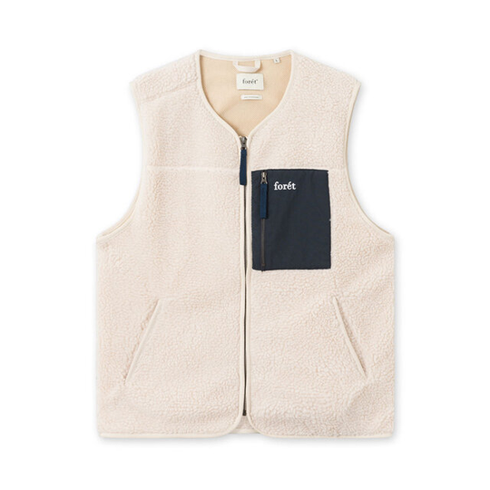 Patio Sherpa Vest - Cloud/Navy