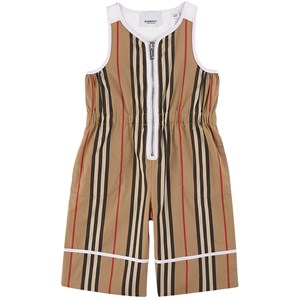 Burberry Randig Jumpsuit Beige 12 mån