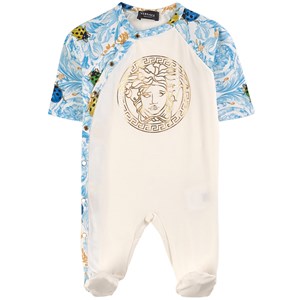 Versace Laybird Print Sparkdräkt Blå 0-3 mån