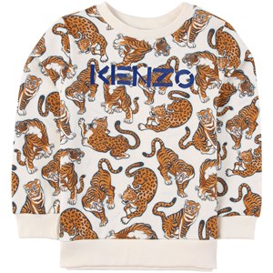 Kenzo Tiger Print Tröja Gräddvit 5 år