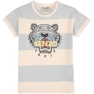 Kenzo Blue and Cream Stripe T-Shirt 3 år