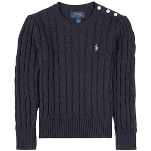 Ralph Lauren Kabelstickad Tröja Marinblå 2 years