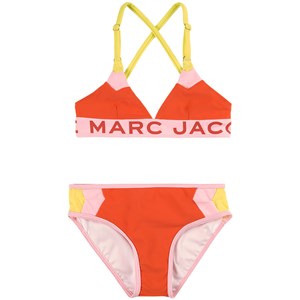 The Marc Jacobs Logo Colorblock Bikini Rött 5 år