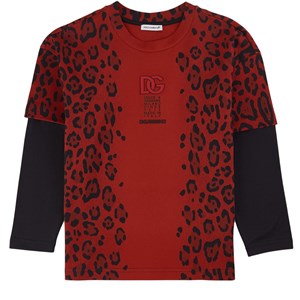 Dolce & Gabbana Leopard Tröja Röd 4 år