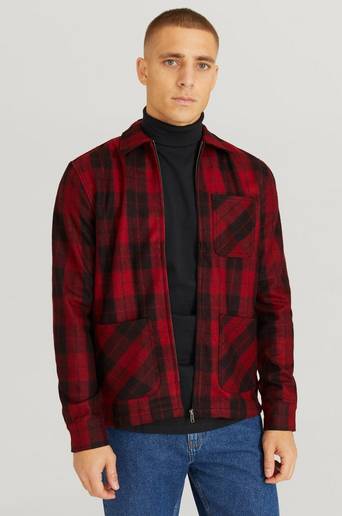 William Baxter Overshirt Check Zip Overshirt Multi