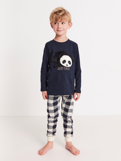 Pyjamasset med pandatryck