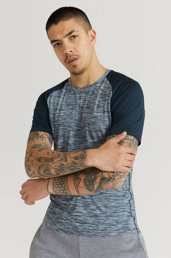 Studio Total Athleisure T-shirt Raglan Melange Tee Blå