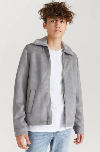 Studio Total Jacka Teddy Fake Suede Jacket Grå