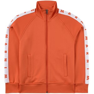 Marni Orange Branded Zip Up Sweatshirt 10 år