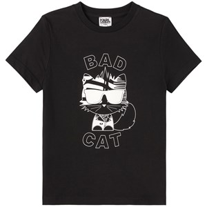 Karl Lagerfeld Kids Bad Cat T-shirt Svart 3 år