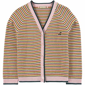 Bonpoint Multi-Coloured Stipe Print Cardigan 4 år