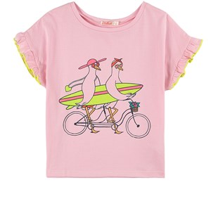 Billieblush Glitter Surf Print T-shirt Rosa 2 år