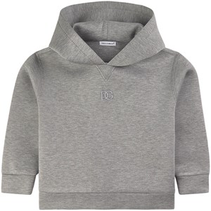 Dolce & Gabbana Logo Huvtröja Grå 4 år