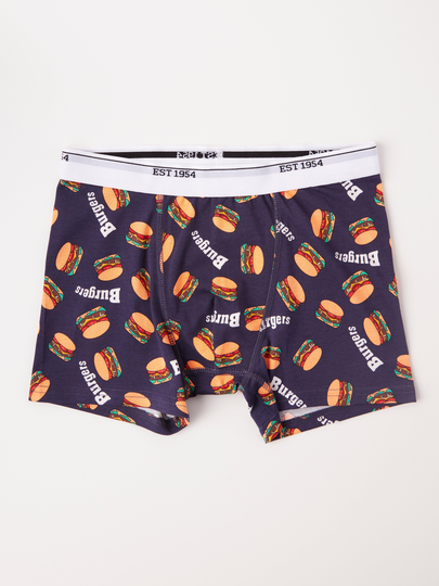 Boxershorts med hamburgare