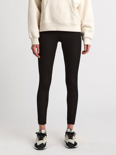 Ribbade leggings med hög midja