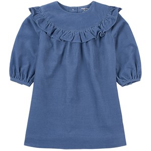 Ralph Lauren Ruffle Corduroy Klänning Blå 12 mån