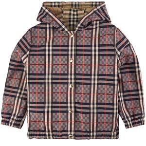 Burberry Vändbar Rutig Jacka Rosa 6 år
