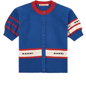 Marni Navy & Red Branded Cardigan 6 år