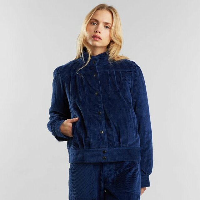 Padded Jacket Ljungby Corduroy Deep Blue
