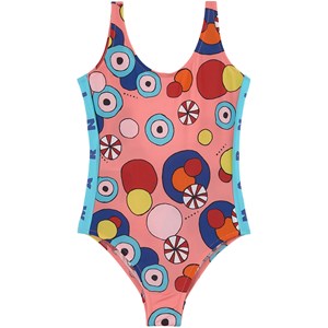 Marni Pink Abstract Print Swimsuit 6 år