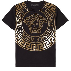 Versace Logo Print T-shirt Svart 4 år