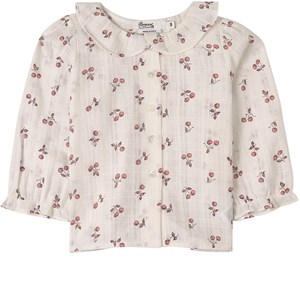 Bonpoint Floral Print Blus Vit 3 år