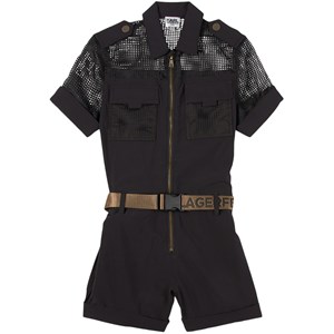 Karl Lagerfeld Kids Mesh Detail Romper Svart 6 år