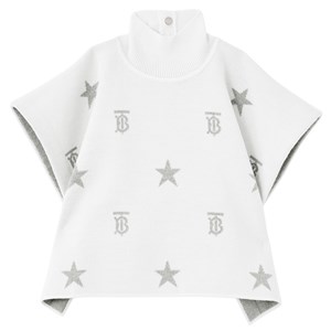 Burberry Hatty Print Poncho Elfenbensvit 18 months-3 years