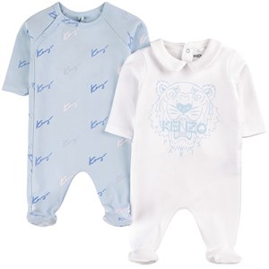 Kenzo 2-Pack Logo Sparkdräkter Ljusblå 1 mån