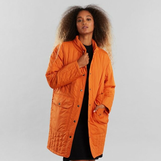 Quilted Coat Rosvik Burnt Orange
