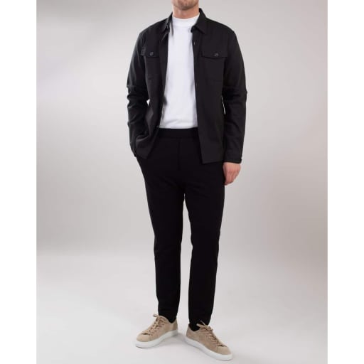 Milo Patch Pocket Overshirt - Pitch Black