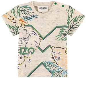 Kenzo Jungle Print T-shirt Gräddvit 6 mån
