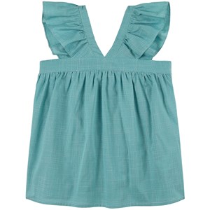 Bonpoint Aqua Blue Elea Blouse 4 år